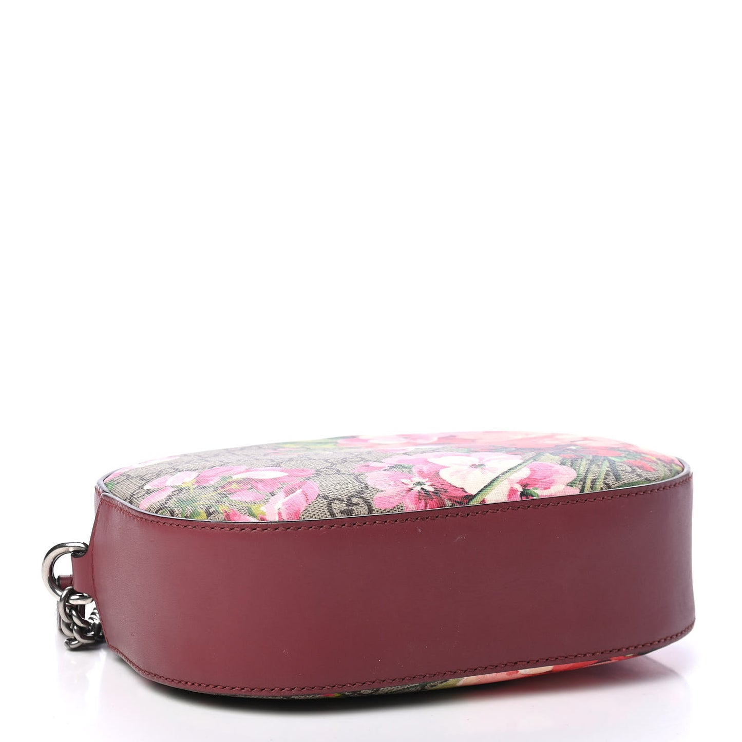 GG Supreme Monogram Blooms Mini Chain Shoulder Bag Beige Multicolor Dry Rose