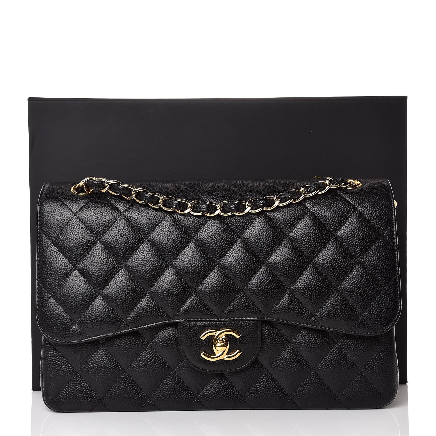 Chanel Caviar Quilted Jumbo Double Flap Black 11 of 11
