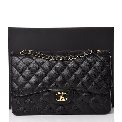 Chanel Caviar Quilted Jumbo Double Flap Black 11 of 11