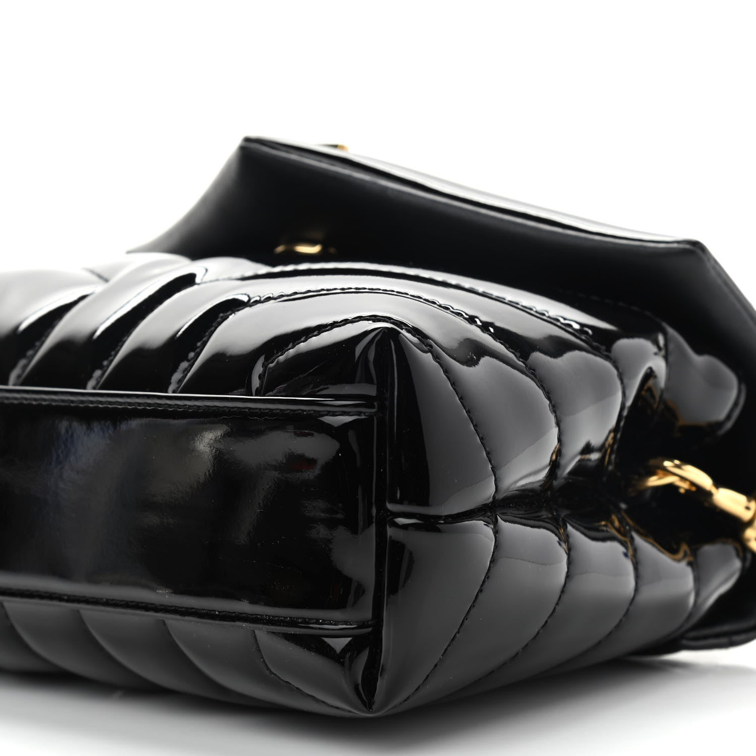 Saint Laurent Patent Y Quilted Monogram Toy Loulou Crossbody Bag Black 10 of 10
