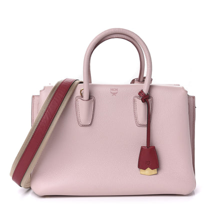 MCM Grained Calfskin Medium Milla Tote Pale Mauve 1 of 12
