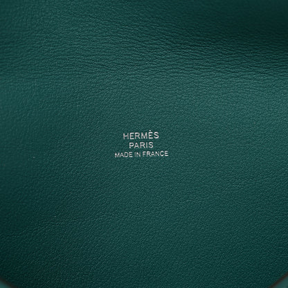 Hermes Evercolor Envelope Trio Wallet Malachite Lime Bleu Zephyr 9 of 12