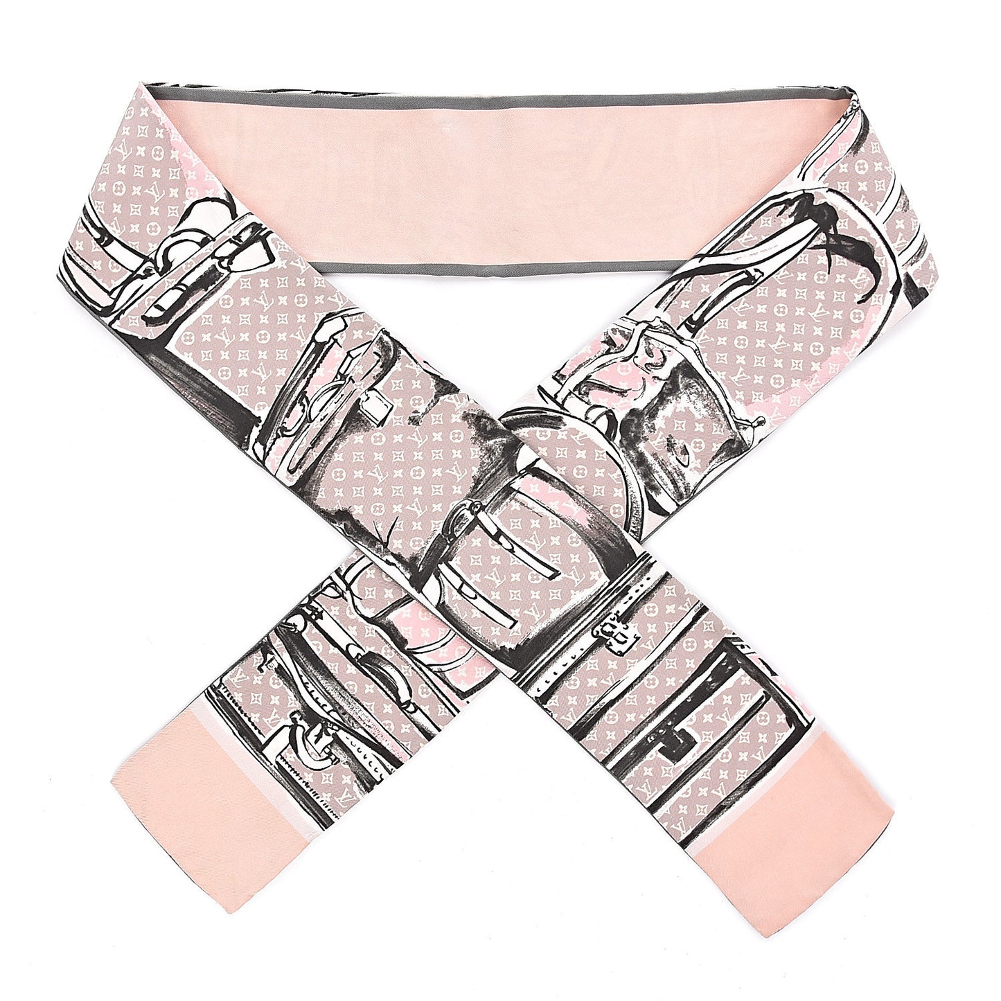 Silk Monogram Trunks Bandeau Rose Poudre