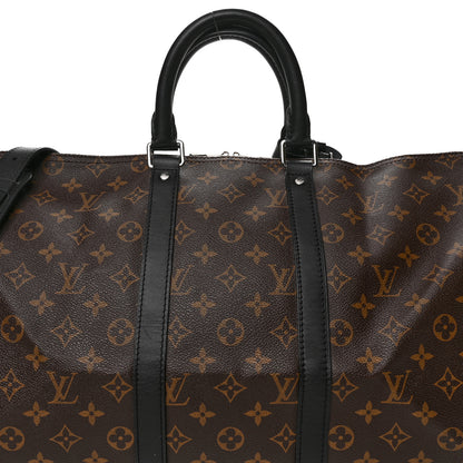 Louis Vuitton Monogram Macassar Keepall Bandouliere 45 7 of 9