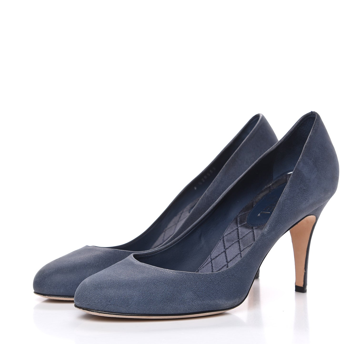 Suede Crystal CC Pumps 42 Blue