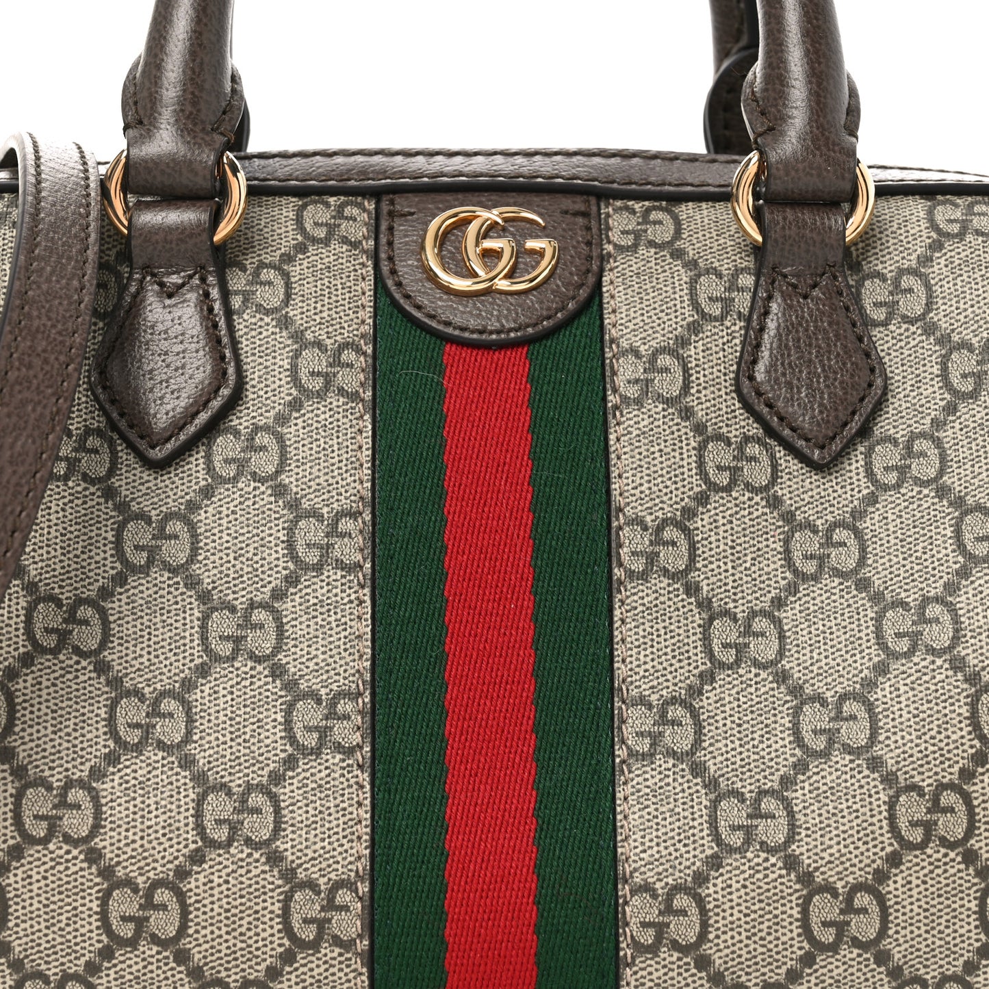 GG Supreme Monogram Web Small Ophidia Boston Beige New Acero