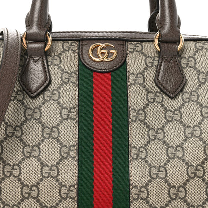 Gucci GG Supreme Monogram Web Small Ophidia Boston Beige New Acero 8 of 10