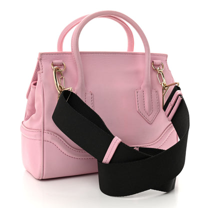 Versace Calfskin Crystal Medium Baroque Palazzo Empire Bag Pink 3 of 19