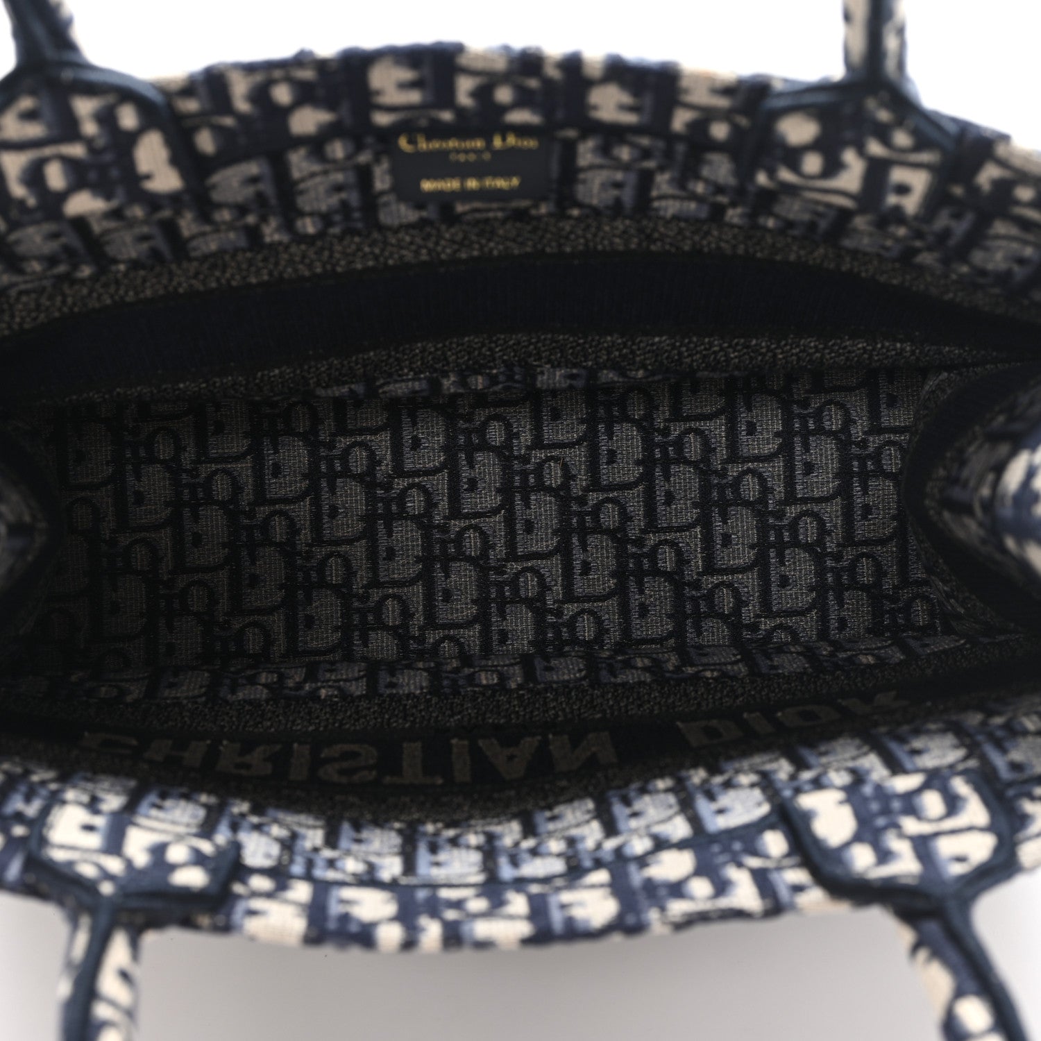 Christian Dior Oblique Medium Book Tote Blue Multicolor 5 of 10