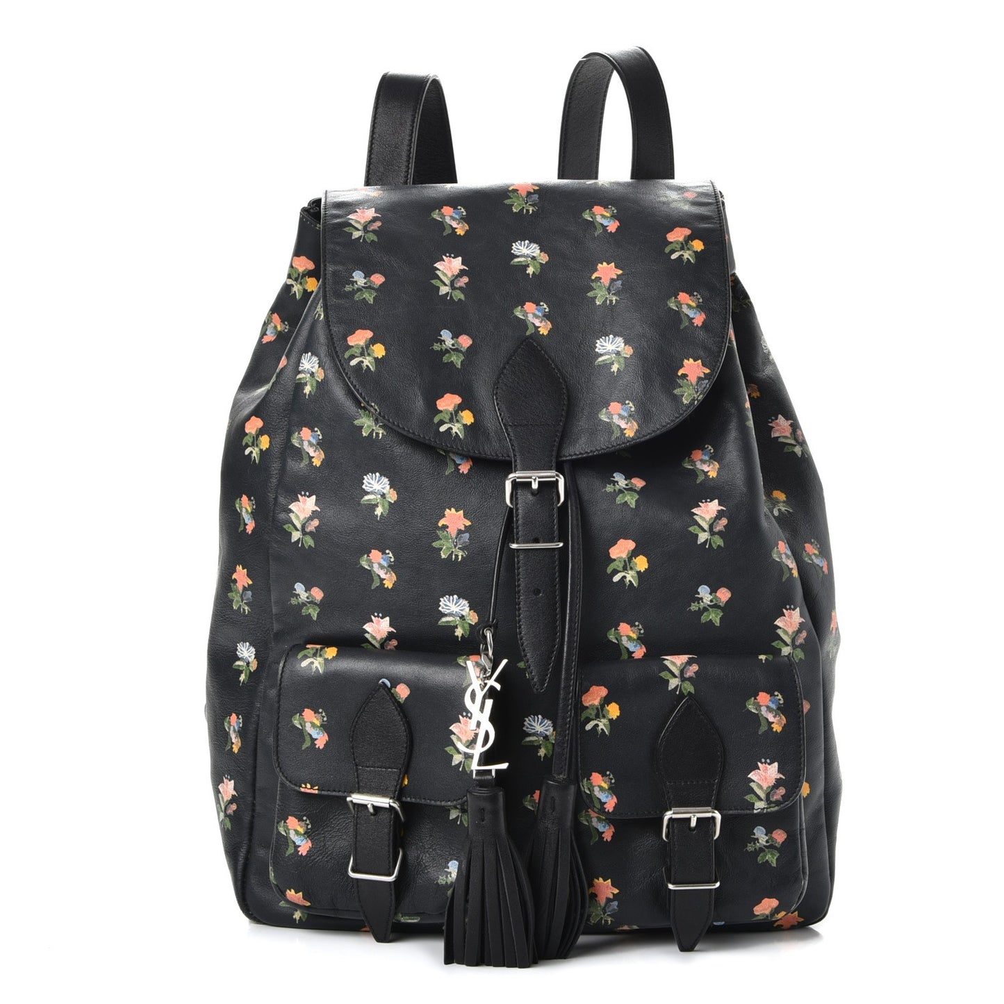 Calfskin Prairie Flower Printed Festival Backpack Multicolor