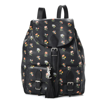 Saint Laurent Calfskin Prairie Flower Printed Festival Backpack Multicolor 1 of 15