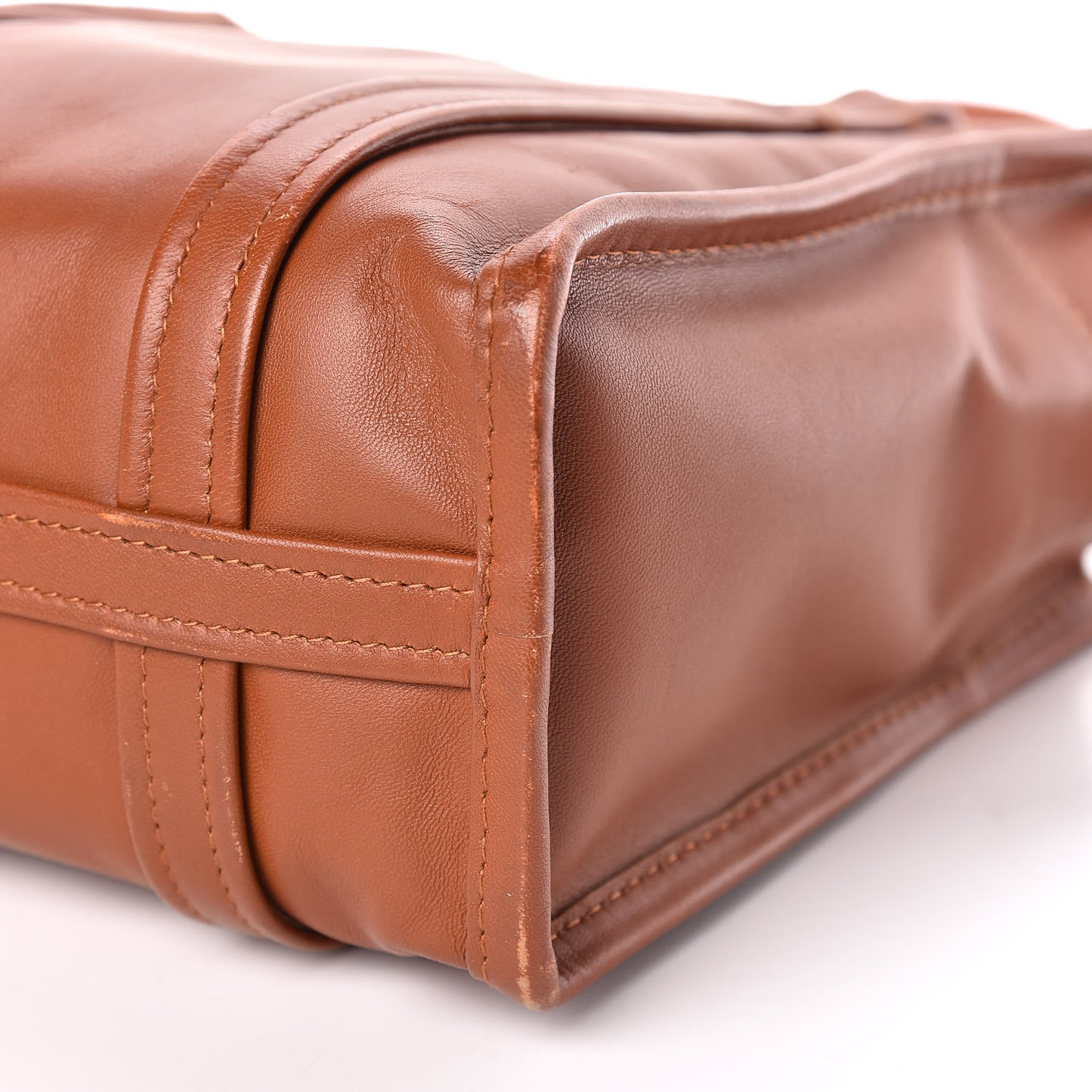 Agneau XS Bazar Shopper Tote Marron Fauve