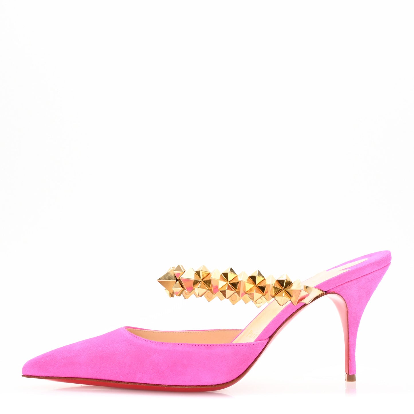 Veau Velours Specchio Planet Choc 80 Mule 38.5 Diva Pink