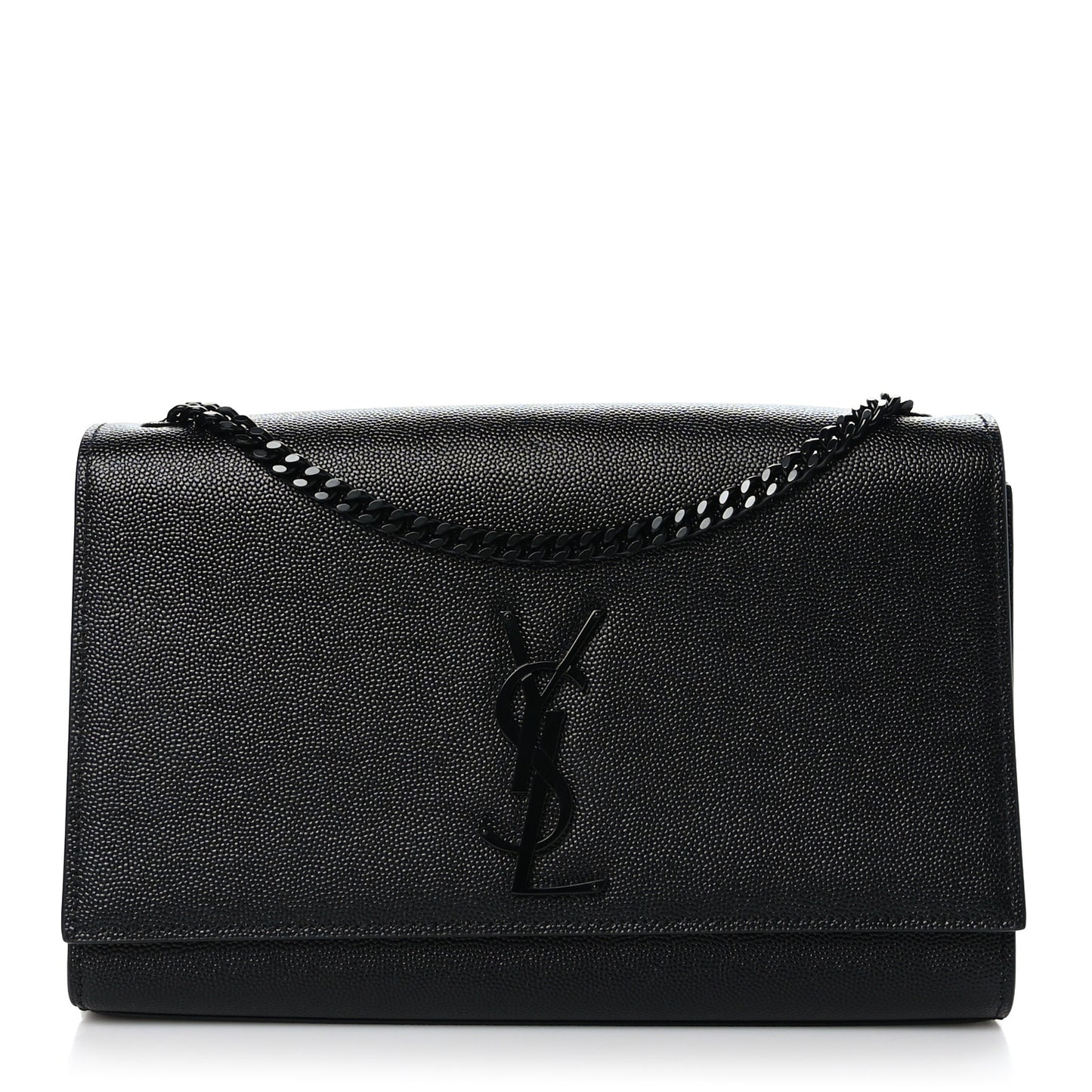 Grain De Poudre Medium Classic Monogram Monochrome Kate Satchel Black