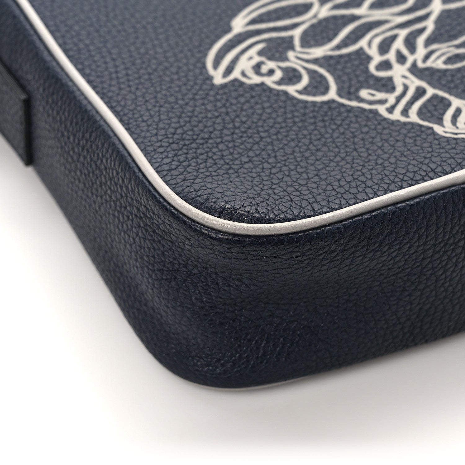 Versace Grained Calfskin Pop Medusa Messenger Bag Blue Nights Cloud 9 of 11