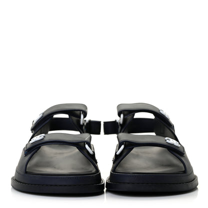 Chanel Rubber CC Dad Sandals 37 Navy 2 of 9