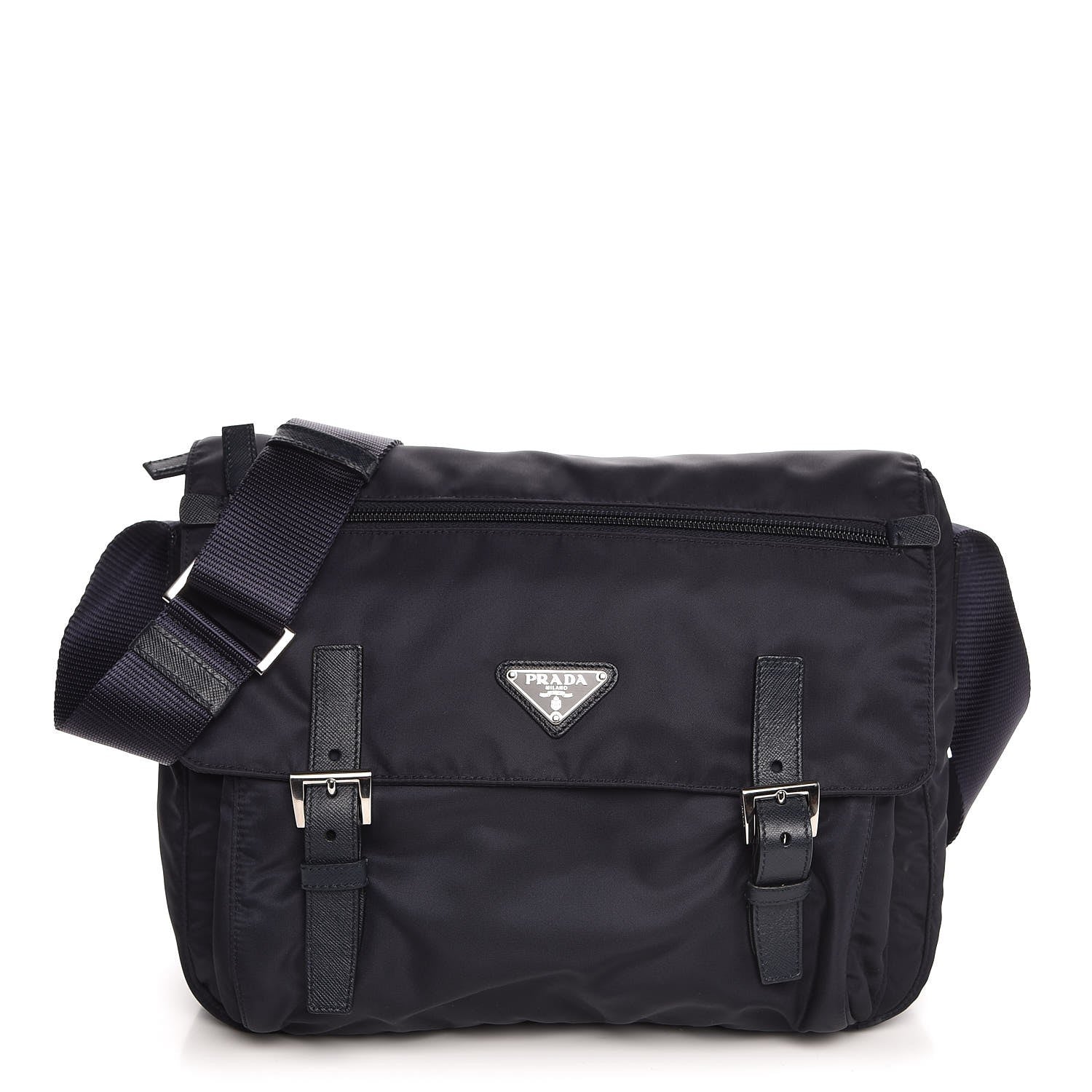 Prada Nylon Vela Messenger Blue 1 of 8