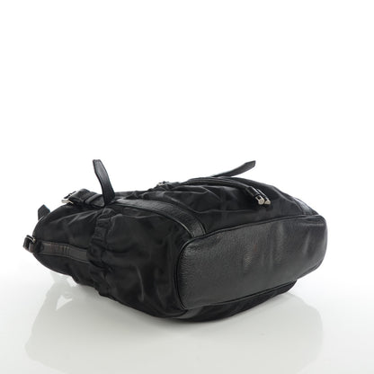Burberry Nylon Tonal Check Drawstring Tote Black 4 of 8