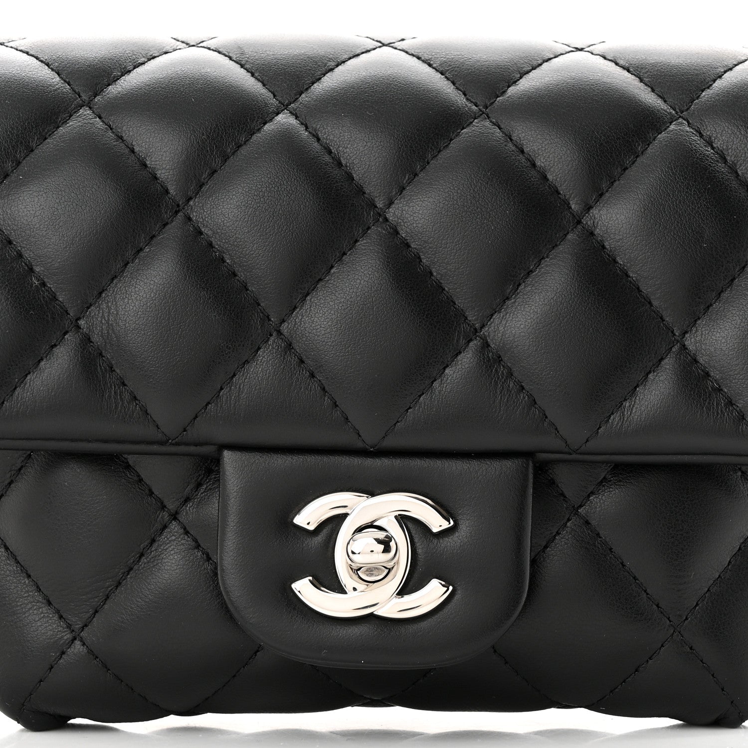 Chanel Calfskin Quilted CC Uniform Flap Belt Bag Black 5 of 11