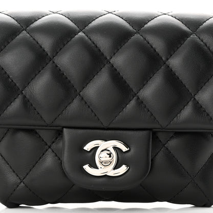 Chanel Calfskin Quilted CC Uniform Flap Belt Bag Black 5 of 11