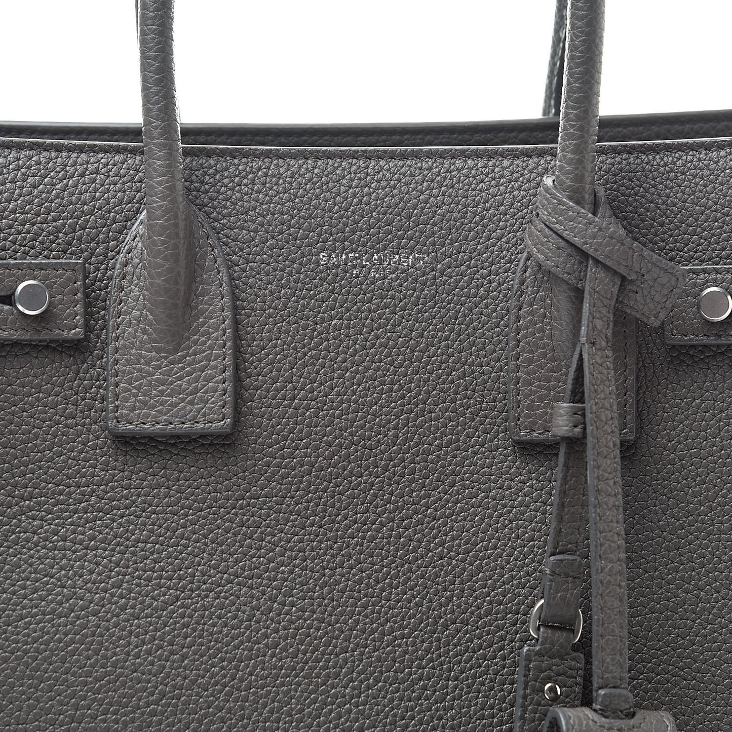 Grained Calfskin Baby Sac De Jour Fog