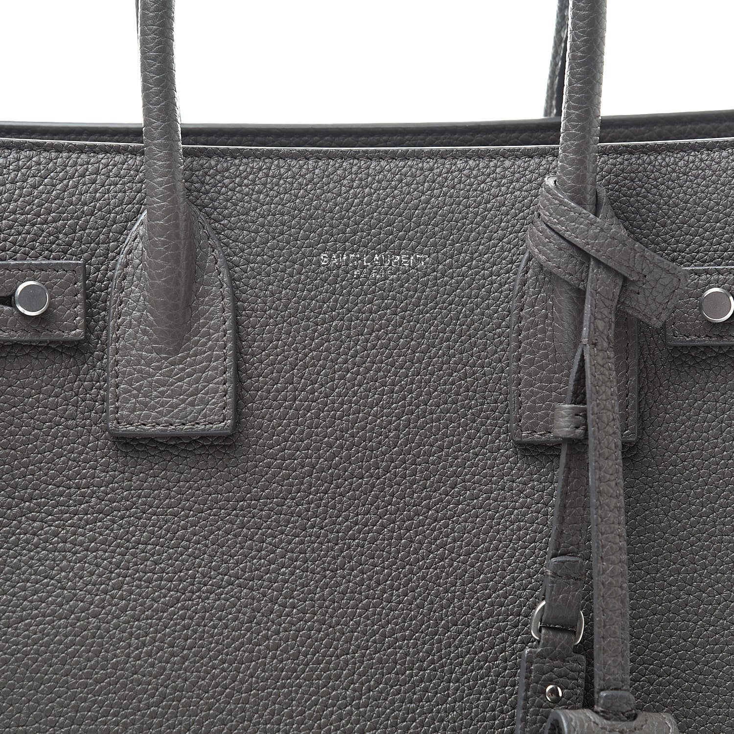Saint Laurent Grained Calfskin Baby Sac De Jour Fog 10 of 12