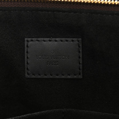Louis Vuitton Monogram Flower Zipped Tote MM Black 6 of 10