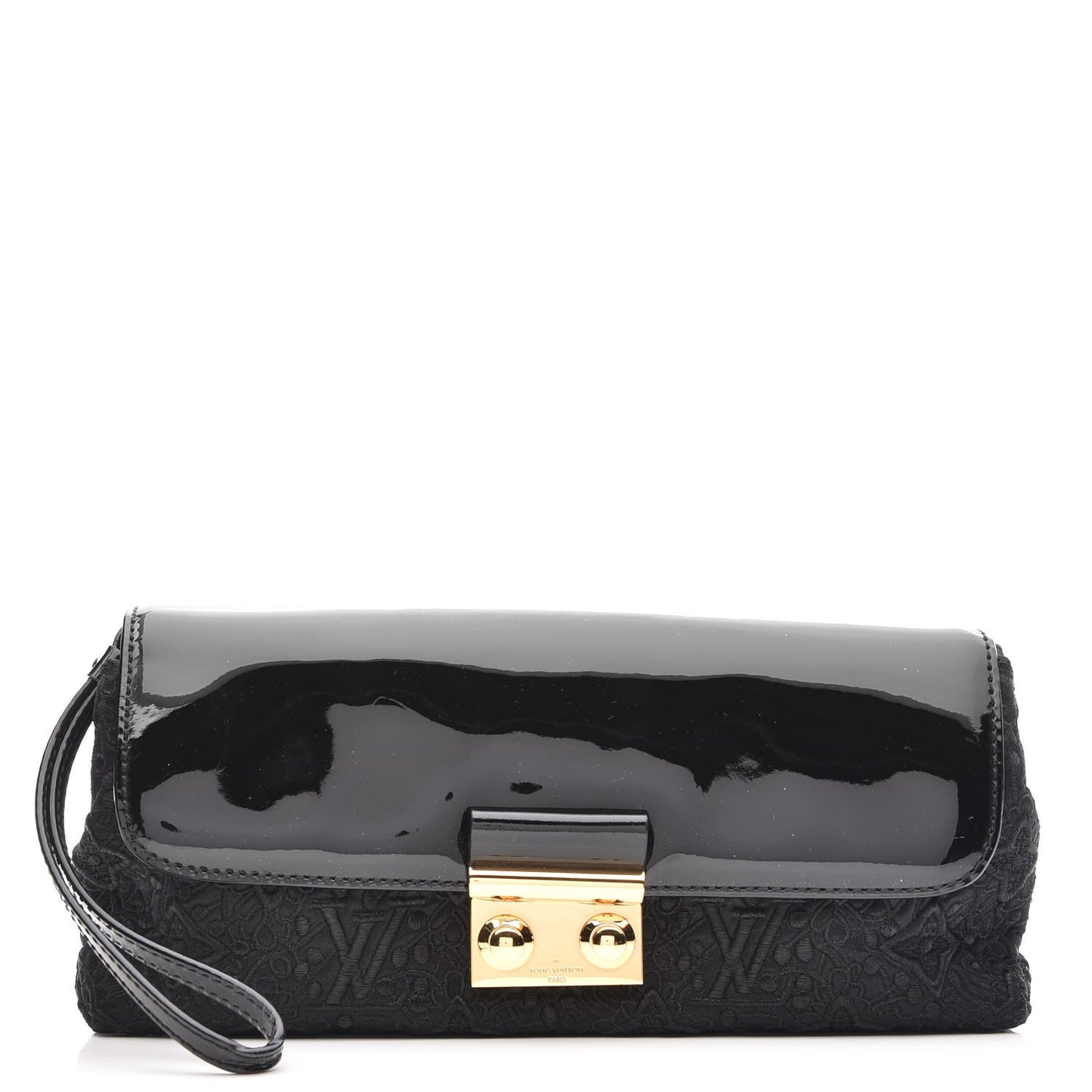 Satin Dentelle Pochette Black
