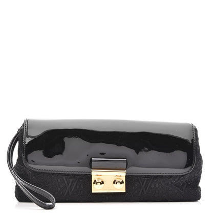 Louis Vuitton Satin Dentelle Pochette Black 1 of 7