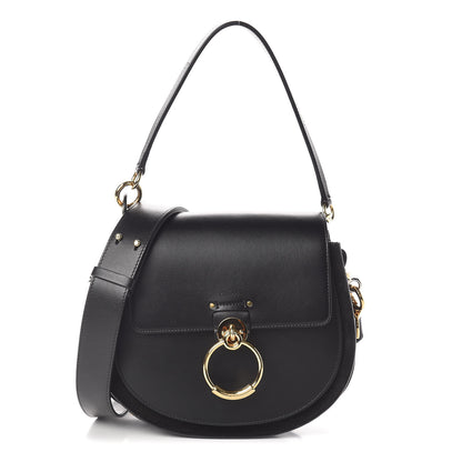 Chloe Calfskin Suede Large Tess Bag Black 1 of 9