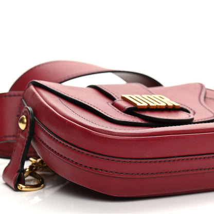 Christian Dior Calfskin D Fence Saddle Bag Black Red 4 of 13