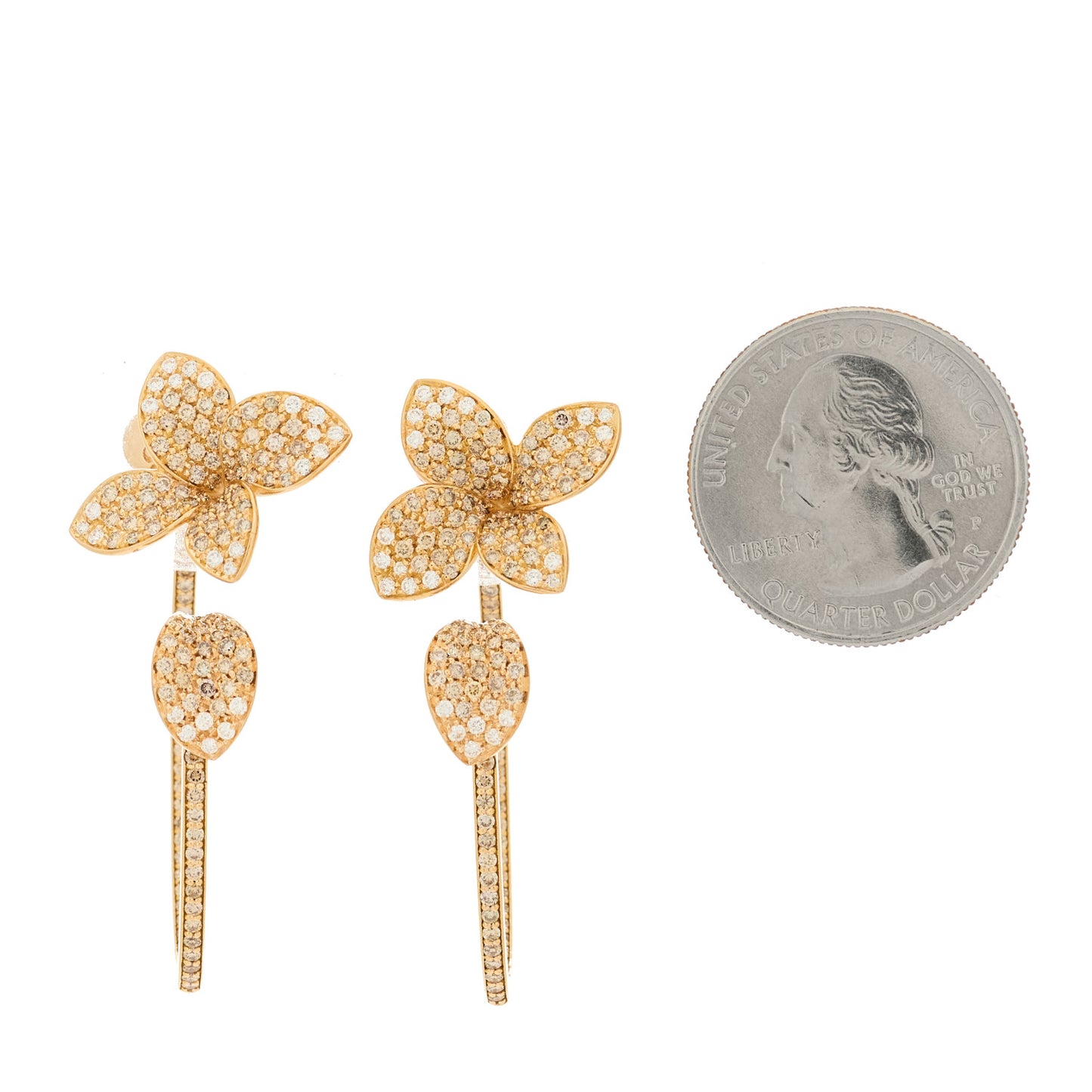 18K Rose Gold Diamond Petite Garden Earrings