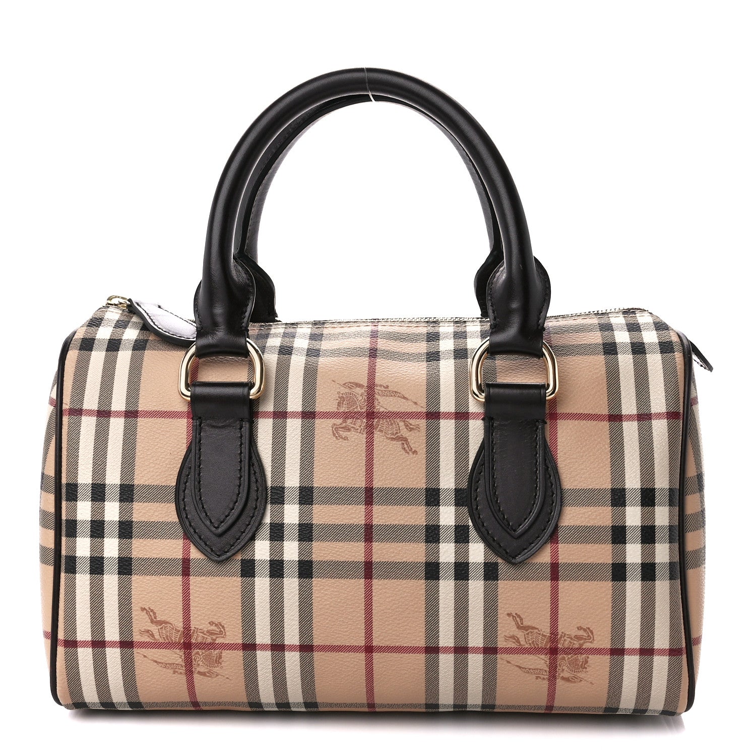 Burberry Haymarket Check Small Chester Bowling Bag Chocolate 1 of 11