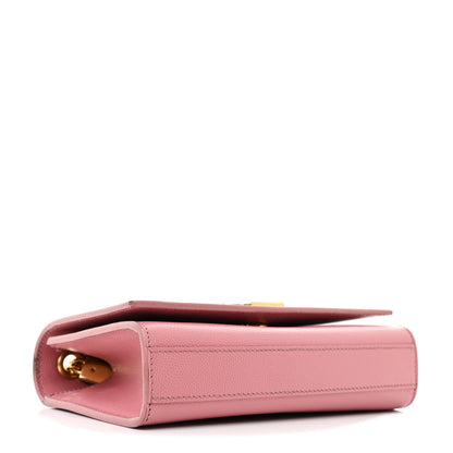 Saint Laurent Grain De Poudre Small Classic Monogram Kate Satchel Old Rose 5 of 13