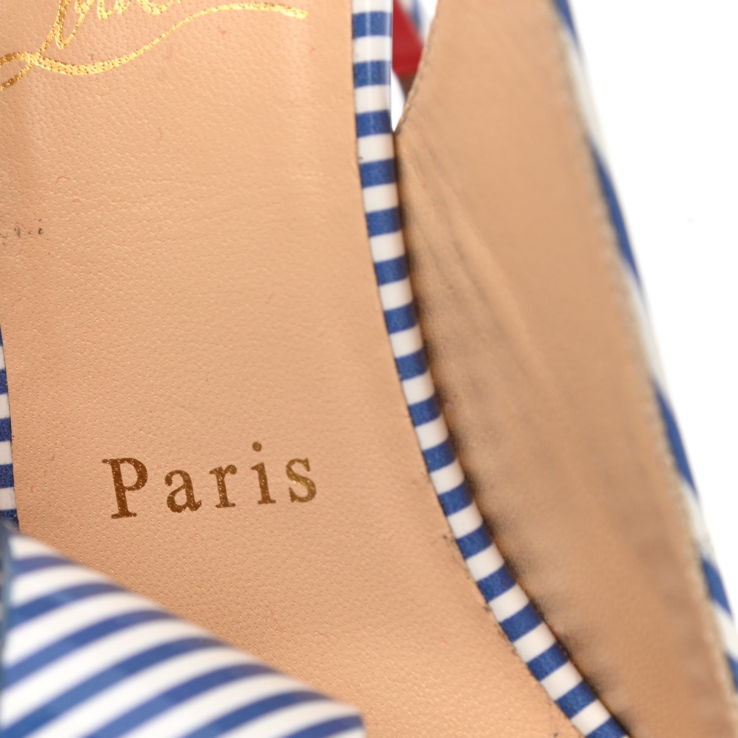 Patent Stripes Clare Nodo 80 Pumps 39 Jeans White