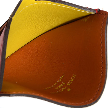 Louis Vuitton Monogram Tribal Mask Card Holder Red 5 of 7