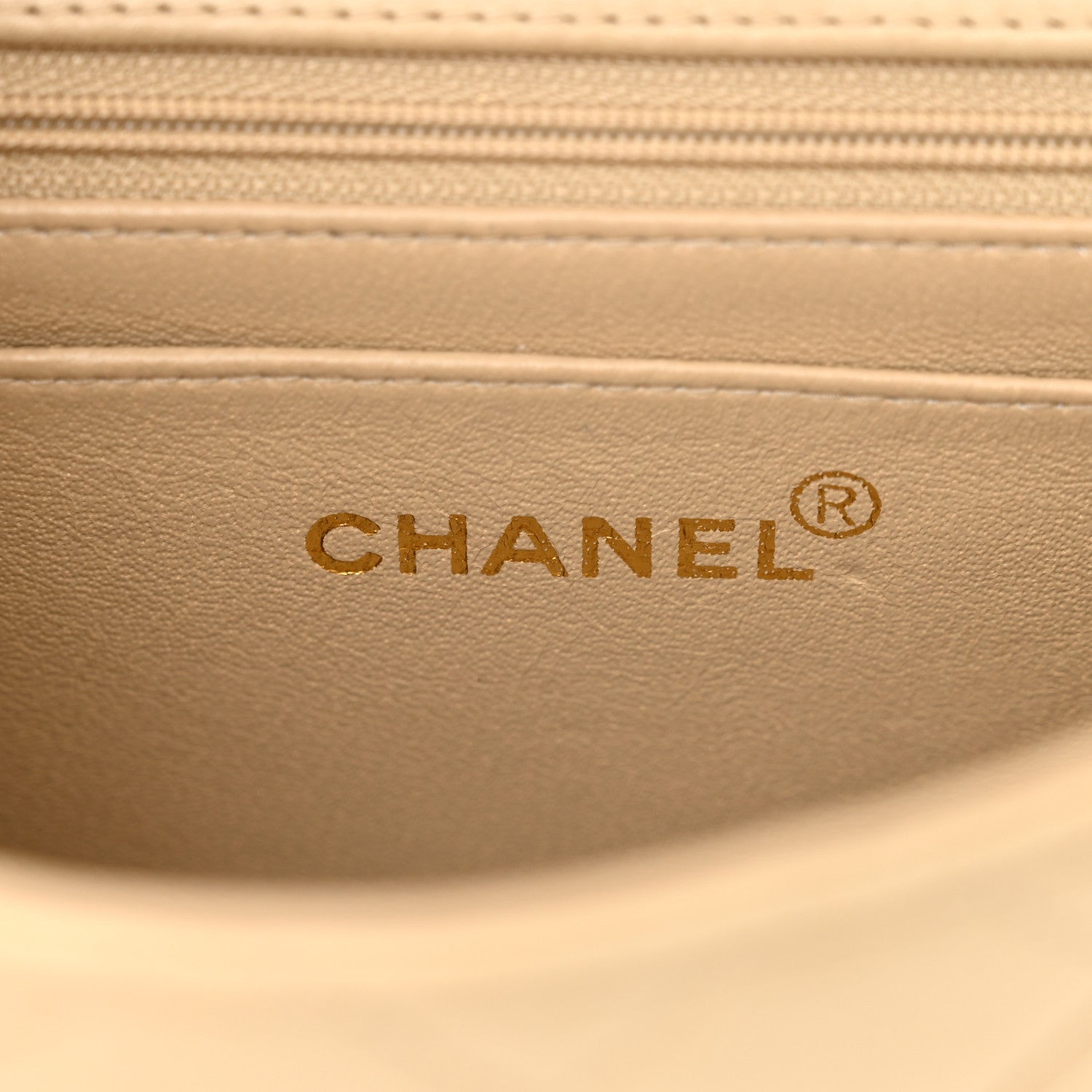 Chanel Lambskin Quilted Mini Square Flap Beige 6 of 15