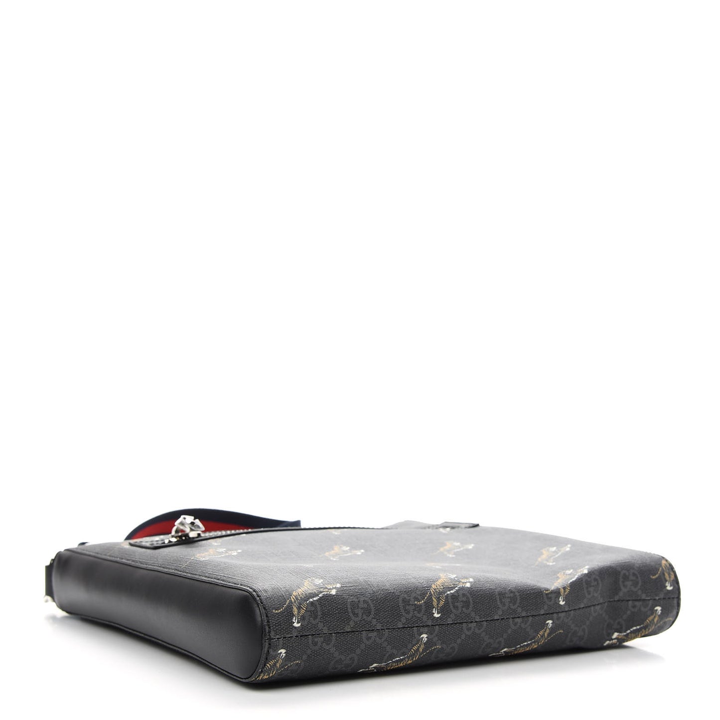 GG Supreme Monogram Tigers Web Messenger Bag Black Multicolor