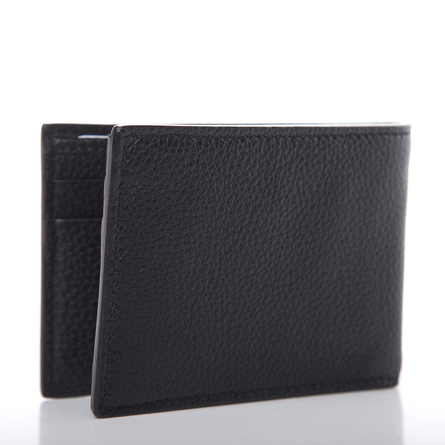 Cripto Calfskin Logo Bi-Fold Short Wallet Black Grege