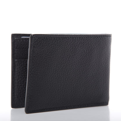 Gucci Cripto Calfskin Logo Bi-Fold Short Wallet Black Grege 3 of 7