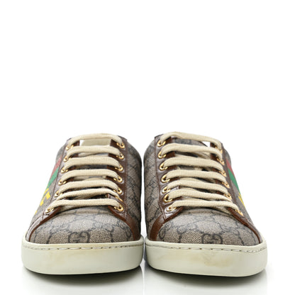 Gucci GG Supreme Monogram Fake/Not Womens Ace Sneakers 35.5 Beige New Shamarock Brown Sugar 2 of 9