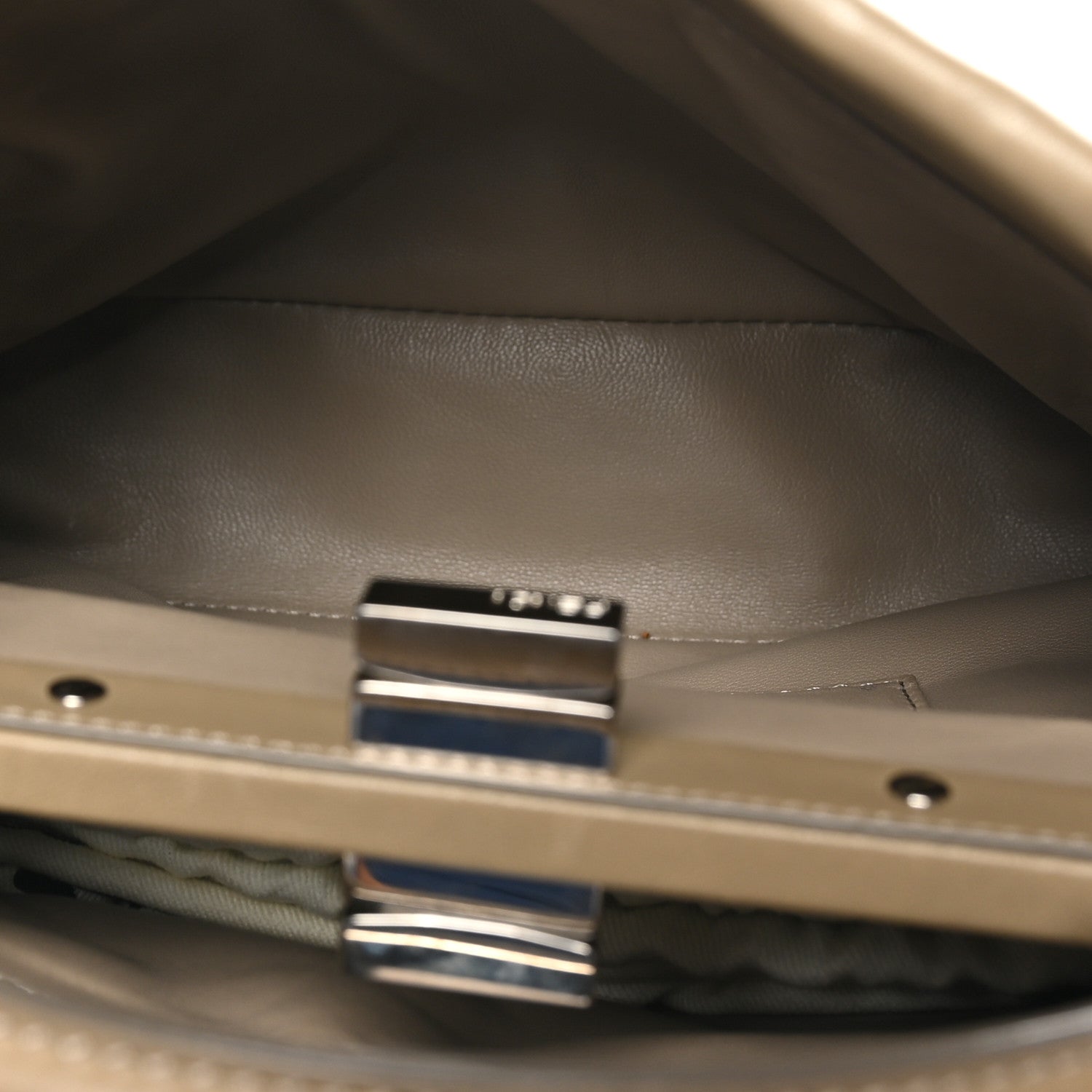 Fendi Nappa Mini Peekaboo Iconic Satchel Tortora 6 of 10