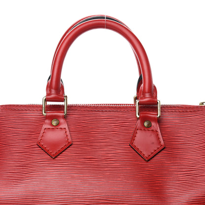 Louis Vuitton Epi Speedy 25 Castillan Red 8 of 15