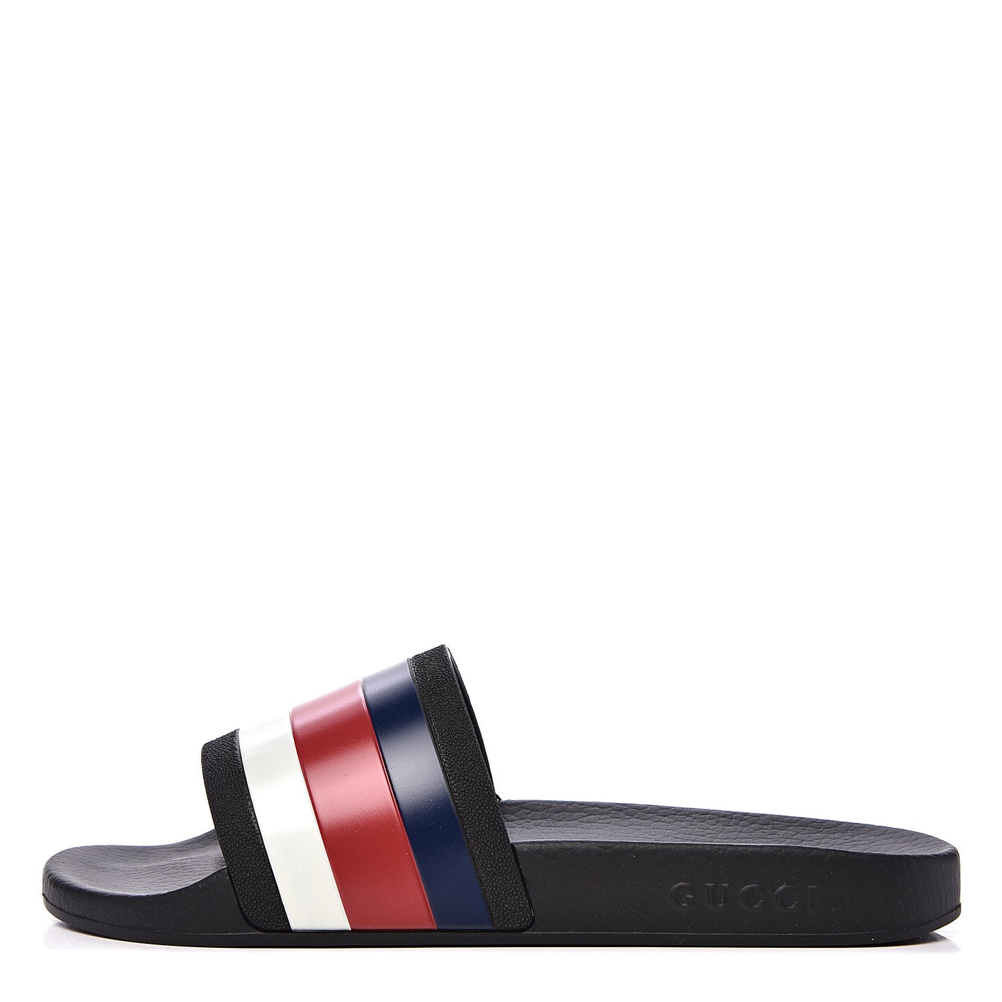 Rubber Web Mens Pool Slide Sandals 8 Black Mystic White Hibiscus Red Marine