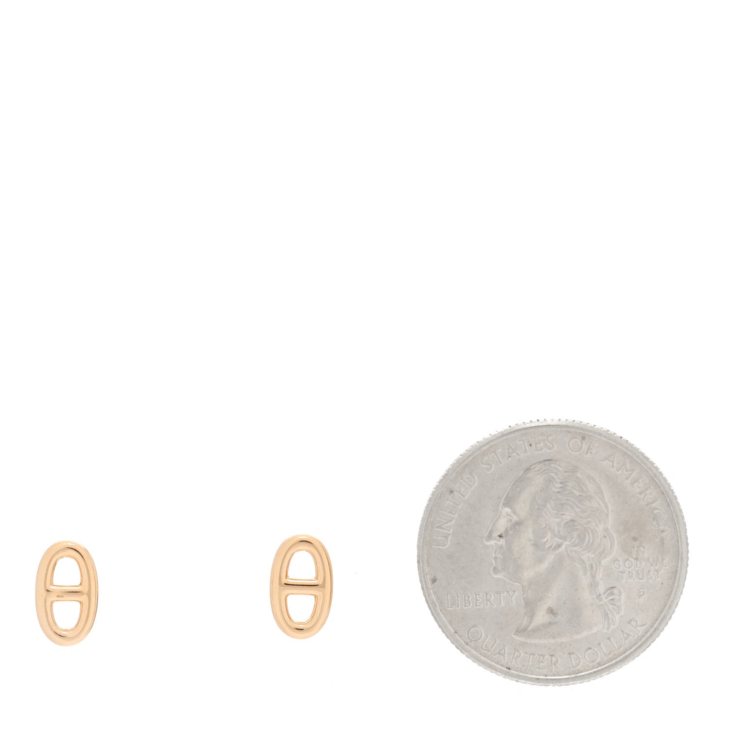 Hermes 18K Rose Gold TPM Farandole Stud Earrings 2 of 4