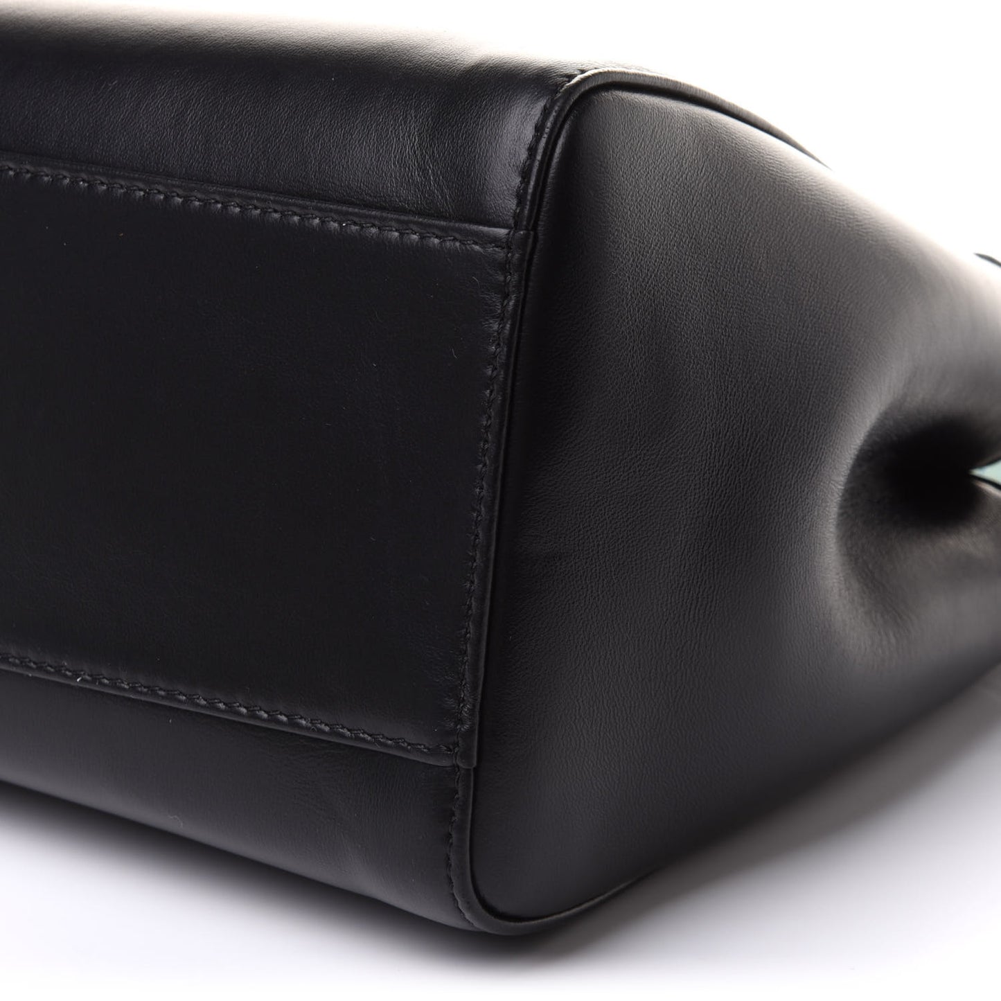 Nappa Stacked Bar Mini Peekaboo Iconic Satchel Black
