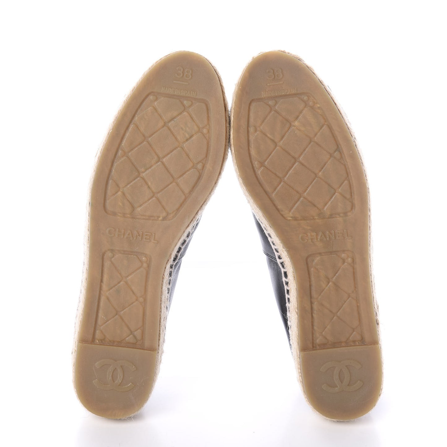 Lambskin CC Espadrilles 38 Black