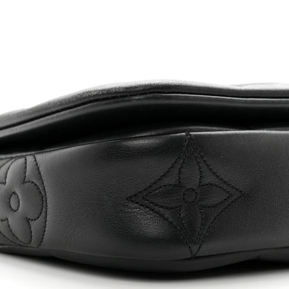 Louis Vuitton Calfskin Bubblegram Wallet On Strap Black 8 of 10