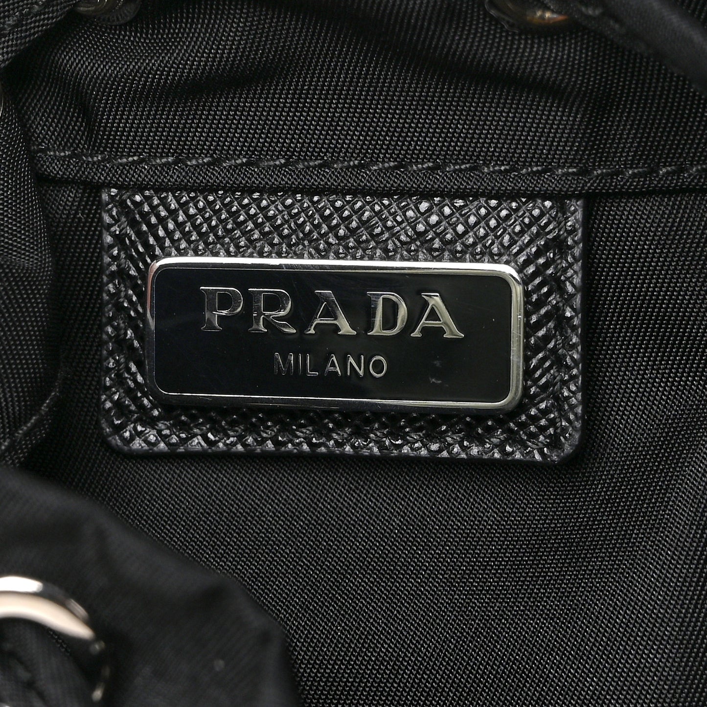 Nylon Vela Drawstring Pouch Black