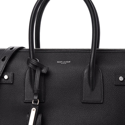 Saint Laurent Grained Calfskin Small Supple Sac De Jour Duffle Black 11 of 11